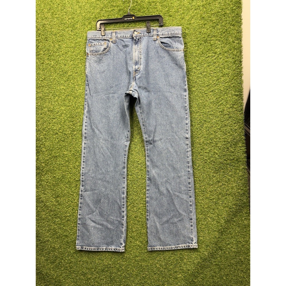 Levis 517 Jeans Mens 40x34 Blue Medium Wash Boot Cut Distressed Denim Y2K #0063